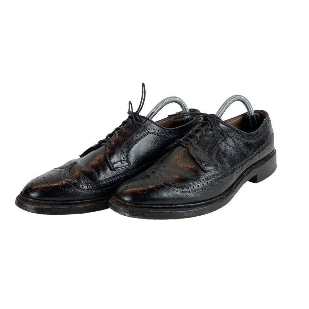 Allen Edmonds MacNeil Pebbled Wingtip Dress Shoe Men's Sz 10 AA